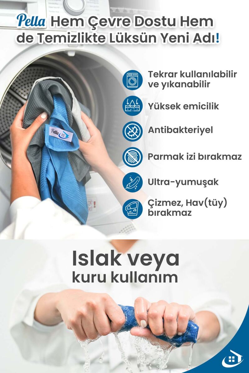 9'lu Mikrofiber Temizlik Bezi 40*60 cm Classic - 4