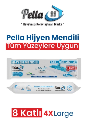 Islak Mop Bezi, Yüzey Temizlik Havlusu, Çok Amaçlı Temizlik Mendili, 50 Yaprak, 22x36 Cm - 1
