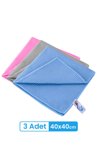 Süper Cam Bezi – 3’lü Set 40x40 İz Bırakmayan Formül, Mükemmel Temizlik! - 5