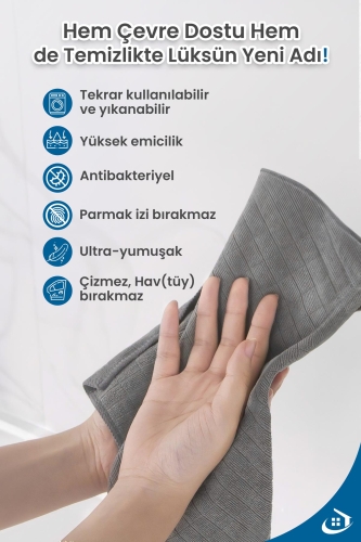 Tezgah Bezi Gri 40X40 - 4
