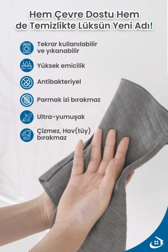 Tezgah Bezi Gri 40X40 - 5