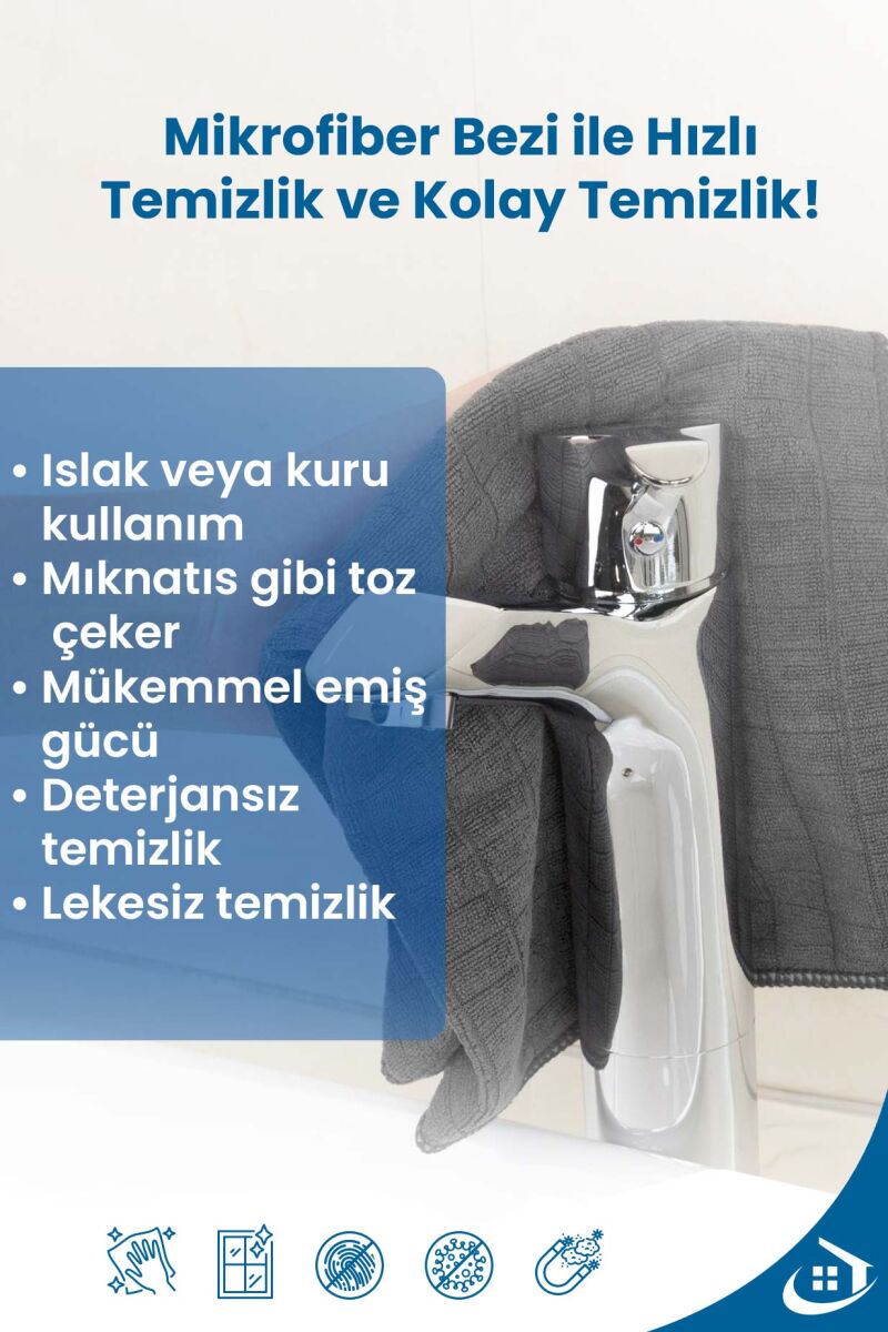 Tezgah Bezi Gri 40X40 - 7