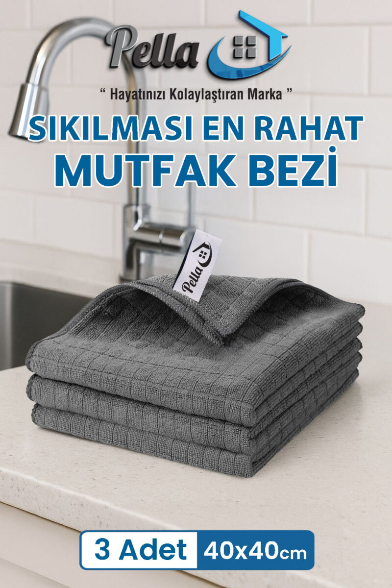 Tezgah Bezi Gri 40X40 - 1